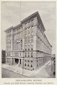 Filadelfia: Philadelphia Bourse, Fourth and Fifth Streets, między Chestnut a Market (zdjęcie czarno-białe) autorstwa American Photographer (after)
