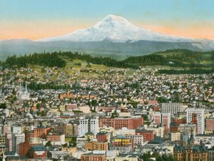 Portland, Oregon, Mount Hood w oddali (zdjęcie) autorstwa American Photographer (after)