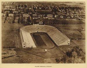 Uniwersytet Princeton: Palmer Memorial Stadium (zdjęcie czarno-białe) autorstwa American Photographer (after)