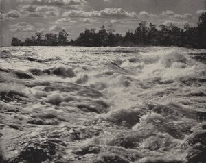 Rapids of Niagara nad wodospadem (zdjęcie czarno-białe) autorstwa American Photographer (after)