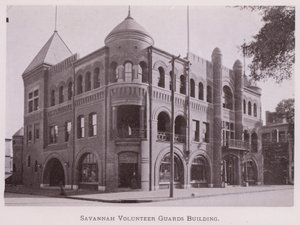 Budynek Ochotniczej Straży Savannah (zdjęcie czarno-białe) autorstwa American Photographer (after)