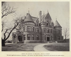 Springfield, Massachusetts: Dom Daniela B Wessona, Maple Street (zdjęcie czarno-białe) autorstwa American Photographer (after)
