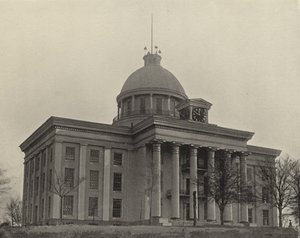 State Capitol Building w Montgomery, Alabama (zdjęcie czarno-białe) autorstwa American Photographer (after)