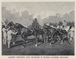 Albert Stevens i Charles F Bates, kierowcy tandemów (zdjęcie czarno-białe) autorstwa American Photographer