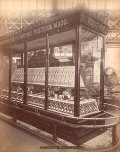Wystawa American Watch Co.s, budynek główny, Międzynarodowa Wystawa Stulecia, Filadelfia, 1876 (druk albumowy) autorstwa American Photographer