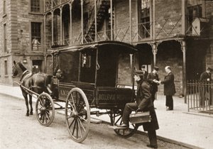Karetka pogotowia w szpitalu Bellevue w Nowym Jorku, 1896 r autorstwa American Photographer
