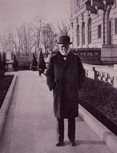 Andrew Carnegie przed swoją posiadłością przy Piątej Alei w Nowym Jorku autorstwa American Photographer