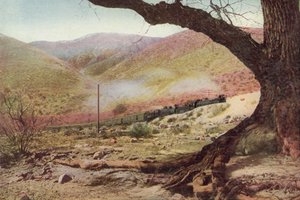 Ascending Cajon Pass, Kalifornia (kolorowe zdjęcie) autorstwa American Photographer