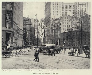 Początek Broadwayu w 1899 roku (zdjęcie czarno-białe) autorstwa American Photographer