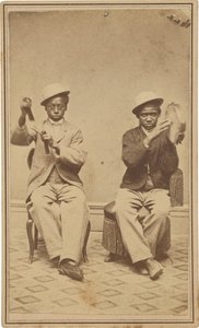"Bell Boys at the Barrett House, Burlington, Iowa", ok. 1863 (zdjęcie) autorstwa American Photographer