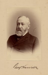 Benjamin Harrison (1833-1901), 23 prezydent USA, fot. George Prince, Waszyngton DC (zdjęcie albumu) autorstwa American Photographer