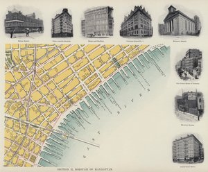 Dzielnica Manhattanu (zdjęcie czarno-białe) autorstwa American Photographer