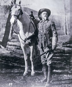 Buffalo Bill Cody (1846-1917) pod koniec życia (zdjęcie czarno-białe) autorstwa American Photographer