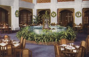 Chicago: Fontanna w South Grill Room, Marshall Field and Co (zdjęcie kolorowe) autorstwa American Photographer
