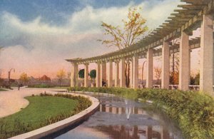 Chicago (Inf. wł.) Pergola w Douglas Park (zdjęcie kolorowe) autorstwa American Photographer
