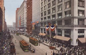 Chicago: State Street, na północ od Madison (zdjęcie kolorowe) autorstwa American Photographer