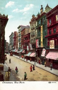China Town, Nowy Jork, USA (zdjęcie czarno-białe) autorstwa American Photographer