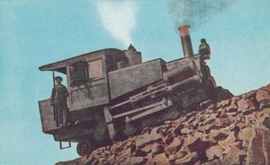 Silnik zębaty wspinający się na Pikes Peak, Kolorado (zdjęcie kolorowe) autorstwa American Photographer