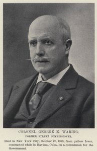 Pułkownik George E Waring, były komisarz ds. ulicy (zdjęcie czarno-białe) autorstwa American Photographer