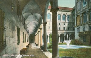 Dziedziniec Biblioteki Publicznej, Boston, Massachusetts, USA (zdjęcie kolorowe) autorstwa American Photographer