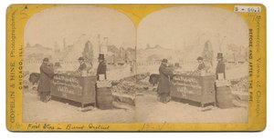 Pierwszy sklep w Burnt District, 1871 autorstwa American Photographer