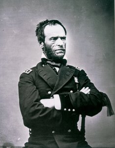 Generał William T. Sherman (1820-91) (zdjęcie czarno-białe) autorstwa American Photographer