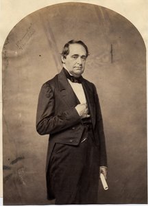 Hannibal Hamlin (1809-91), 15. wiceprezydent USA (zdjęcie z odbitki solonej) autorstwa American Photographer