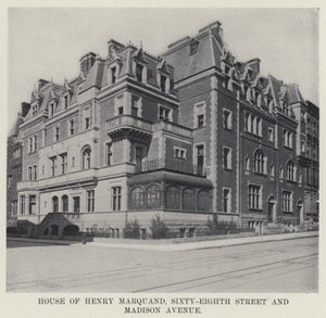 Dom Henry Marquand, Sixty-Eighth Street i Madison Avenue (zdjęcie czarno-białe) autorstwa American Photographer