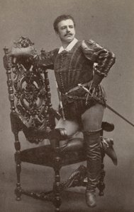 Jean de Reszke jako Raoul w filmie "Hugenoci" (zdjęcie czarno-białe) autorstwa American Photographer