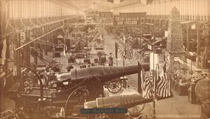 Krupps Guns, niemiecka wystawa, Międzynarodowa Wystawa Stulecia, Filadelfia, 1876 (odbitka srebrna) autorstwa American Photographer