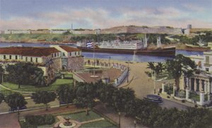 La Fuerza, el Templete y la Cabana al Fondo, Fort La Fuerza, Kaplica Kolumba i Twierdza Cabana (kolorowe zdjęcie) autorstwa American Photographer