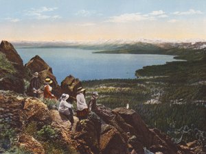 Jezioro Tahoe z Mount Watson, Kalifornia (zdjęcie kolorowe) autorstwa American Photographer