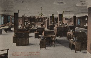 Największy newsroom, Los Angeles Times, największa gazeta na świecie (zdjęcie) autorstwa American Photographer