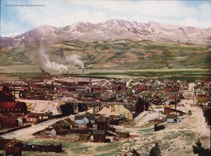Leadville i Mount Massive (zdjęcie kolorowe) autorstwa American Photographer