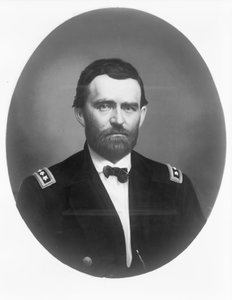Generał dywizji Ulysses S. Grant, c.1866 (chromolitografia) autorstwa American Photographer