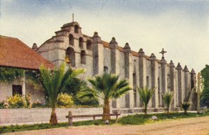 Misja San Gabriel w pobliżu Los Angeles (zdjęcie kolorowe) autorstwa American Photographer