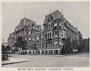 Szpital Mount Sinai, Lexington Avenue (zdjęcie czarno-białe) autorstwa American Photographer