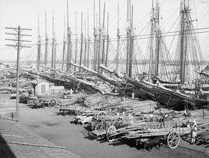 Muelle Tallapiedras, Hawana, ok. 1904 (zdjęcie czarno-białe) autorstwa American Photographer