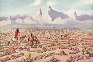 Mistyczny labirynt Indian Mojave, niedaleko Needles, Kalifornia (kolorowe zdjęcie) autorstwa American Photographer