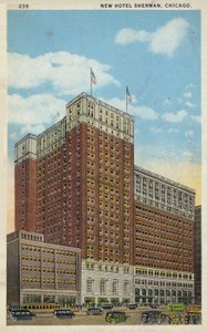Nowy hotel Sherman, Chicago, Illinois, USA (zdjęcie kolorowe) autorstwa American Photographer