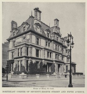 Północno-wschodni róg Seventy-Eight Street i Fifth Avenue (zdjęcie czarno-białe) autorstwa American Photographer