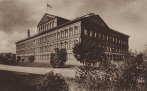 Biuro emerytalne (zdjęcie czarno-białe) autorstwa American Photographer