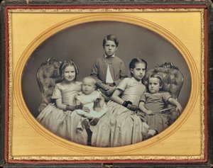 Portret pięciorga dzieci, ok. 1850 (zdjęcie) autorstwa American Photographer