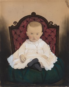 Portret dziecka, lata osiemdziesiąte XIX wieku (zdjęcie) autorstwa American Photographer