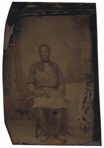 Portret bednarza, ok. 1890 (zdjęcie) autorstwa American Photographer