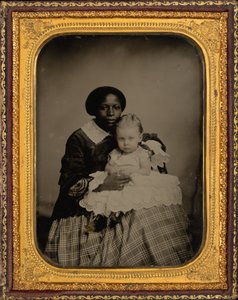 Portret kobiety z dzieckiem, ok. 1860 (zdjęcie) autorstwa American Photographer