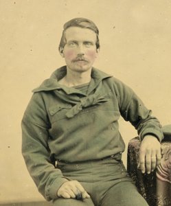 Portret marynarza w mundurze Unii, ok. 1861 (zdjęcie tintype)