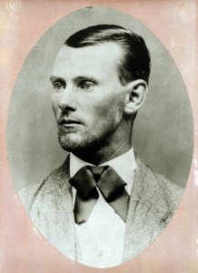 Portret przestępcy Jessego Jamesa (1847-1882) na krótko przed śmiercią. Fotografia 1882. autorstwa American Photographer