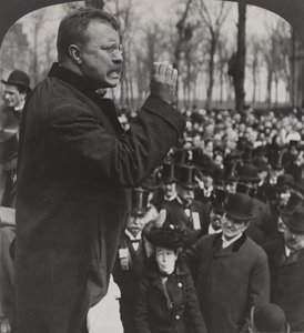 Prezydent Roosevelt w Evanston autorstwa American Photographer