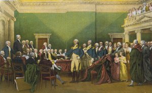 Rezygnacja generała Waszyngtona, Annapolis, 23 grudnia 1783 r. (zdjęcie kolorowe) autorstwa American Photographer